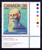 Canada 1987 MNH Colour Guide Frederick Gisborne, Invented Anti-induction Ocean Cable, Electric & Pneumatic Ship Signals - Elektriciteit