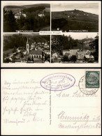 Ansichtskarte Neuhausen (Erzgebirge) Schloß, Brauerei, Schwartenberghaus 1938 - Neuhausen (Erzgeb.)