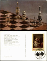 Ansichtskarte  Schach Motiv-AK (Chess Game) Steel Chessmen Figuren 1975 - Contemporain (à Partir De 1950)