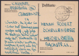 Freiburg: Bedarfskarte Mit K2 "Bezahlt", 8.3.46 - Lettres & Documents