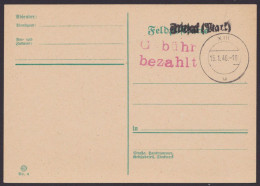 Friesack: Karte Mit Rotem L2 "Gebühr Bezahlt" Und K2 "XIII", 15.1.46, Blanko Gestempelt - Lettres & Documents