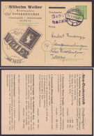 Gelsenkirchen: P950, O, Bedarfsdrucksache, L2 "Gebühr Bezahlt", Beidseitiger Zudruck "Wilhelm Weller" - Lettres & Documents