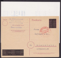 Göppingen: DR P314 II, O, Bedarfskarte Mit Kammüberdruck, Roter K2 "bezahlt", Gepr. Dr. Arenz BPP - Lettres & Documents