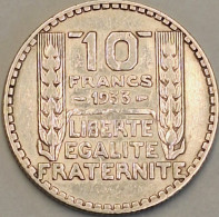 France - 10 Francs 1933, KM# 878, Silver (#4134) - 10 Francs