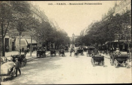 France Postcard Paris II. Arrondissement Bourse, Boulevard Poissonniere - Transport Urbain En Surface