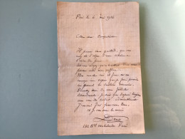 Ancienne Correspondance Du 6 Mai 1916 - Manuscrits