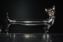 Ensemble De 6 Porte Couverts En Forme De Chat Marque FABIORA PARIS - Charge D'argent 1er Titre - Pas De Poinçon Couteau - Silverware