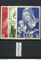 Saarland, O, 351 - 353 Mit SST - Oblitérés