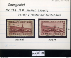 Saargebiet , 114 II  , PLF / Abart - Siehe Foto - Used Stamps