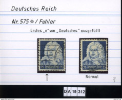 Deutsches Reich , 575 , PLF / Abart - Siehe Foto - Errors & Oddities