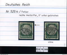 Deutsches Reich , 525 , PLF / Abart - Siehe Foto - Variedades & Curiosidades