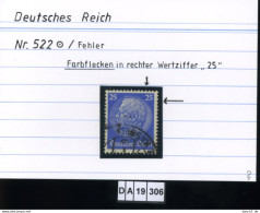 Deutsches Reich , 521 , PLF / Abart - Siehe Foto - Variétés & Curiosités