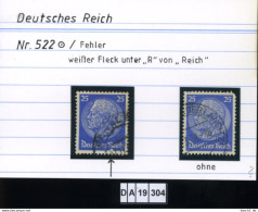 Deutsches Reich , 521 , PLF / Abart - Siehe Foto - Variétés & Curiosités