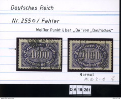 Deutsches Reich , 255 , PLF / Abart - Siehe Foto - Variétés & Curiosités