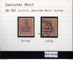 Deutsches Reich , 151 , PLF / Abart - Siehe Foto - Errors & Oddities