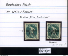 Deutsches Reich , 126 , PLF / Abart - Siehe Foto - Errors & Oddities