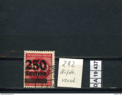 Deutsches Reich , 4 Abarten, Xx, X, O, Ex. 290 - 303, Aufdruck Verschoben - Plaatfouten & Curiosa