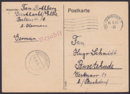 Hamburg 1: Saubere Bedarfskarte, O, L1 "bezahlt", 14.8.45 - Covers & Documents