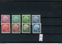 Bundesrepublik, Xx, Y-Werte Heuss Kplt. - Unused Stamps