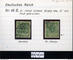 Deutsches Reich , 46 II , PLF / Abart - Siehe Foto - Variedades & Curiosidades