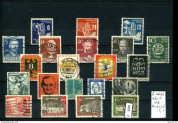 Kleine Sammlung Auf 5 A5-Karten, (x), X, Xx, O, 2. Wahl, 5 Lose U.a. Berlin - Used Stamps