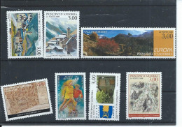 Lot De 14 Timbres Andorre 1998 1999 Faciale 7.94 Euros - Unused Stamps