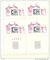 4 Vignettes Arphila 75  Palais  Avec Coin - Storia Postale