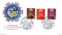 Europa, CEPT, 1957, FDC, Luxemburg - 1957