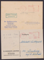 Hamburg 1: 2 Vorgedr. Firmenpostkarten, O, 8./9.45 Mit Apt. Absenderfreistempel - Lettres & Documents