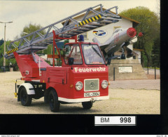 Feuerwehr, Bund - Sonderpostkarte Nicht Gelaufen - Drehleiter DL-10, Multicar - Pompieri