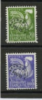 FRANCE -  PRÉOBLITÉRÉ - N° Yvert  119+120 ** - 1953-1960