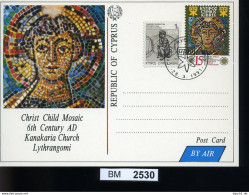 BM2530, Zypern. O, 1991, 1 Postkarte Mit 768 Und Zuschlag Z 7 - Brieven En Documenten