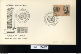 BM2482, Zypern. O, 1966, 1 FDC, 269 - Storia Postale