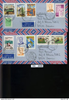 BM2330, Syrien, O, 2 Echt Gelaufene Luftpostbriefe Mit Sondermarken - Syrien