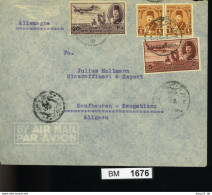 BM1676, Ägypten, O, Luftpostbrief Gelaufen, MF, 04.10.1957, Alexandria - Kaufbeuren - Briefe U. Dokumente