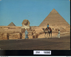 BM1698 Ägypten, O, AK Pyramiden Giza Gelaufen, MF, .??.??.???, Giza - Hilzingen - Briefe U. Dokumente