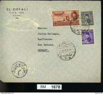 BM1678, Ägypten, O, Luftpostbrief Gelaufen, MF, 20.07.1951, Alexandria - Kaufbeuren - Brieven En Documenten