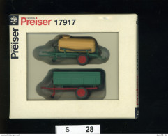 S028, 1:87, Preiser, Ackerschlepper, Lanz D2416, Modell 17921 - Strassenfahrzeuge