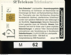 M062, Deutschland, TK, Sonderkarte Dolo-Dobendan, 12 DM, 1993 - K-Series: Kundenserie