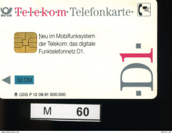 M060, Deutschland, TK, Standardkarte Telekom, 50 DM, 1991 - X-Series : Pubblicitarie Della D. Postreklame