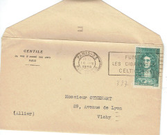 397 La Fontaine 55 C. Vert Flamme Flier Paris 25 16-8-1938 - Other & Unclassified