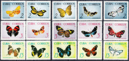 CUBA 1965, FAUNA, TROPICAL BUTTERFLIES, COMPLETE, MNH SERIES With GOOD QUALITY, *** - Ongebruikt