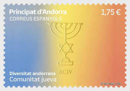 Andorra (Spanish Post). 2023.Jewish Community .1 V. ** . - Nuevos