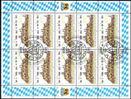 1856 Marktrecht Für Freising: Stadtansicht - 10er-Bogen ESSt - 1991-2000