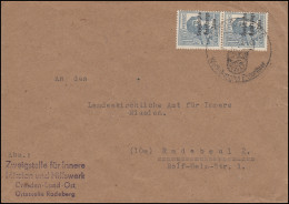 186 SBZ-Aufdruck Senkrechtes Paar Auf Brief SSt RADEBERG Exportbier 22.10.1948  - Cartas & Documentos