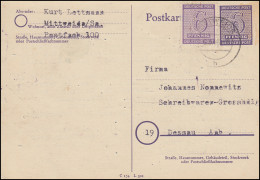 SBZ Postkarte P 17 Ziffer 6 Pf. Mit 129X Portogrechte Postkarte MITTWEIDA 6.3.46 - Briefe U. Dokumente