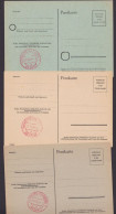 Hamburg-Harburg: P694b, 695a, 709b, *, 3 Gut Erhaltene Karten Mit Rotem K2 "bezahlt" - Lettres & Documents
