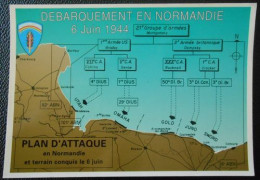 16 Seconde Guerre Mondiale Débarquement En Normandie Le Plan D'attaque Et Terrain Conquis Le 6 Juin - Basse-Normandie