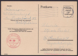 Hamburg-Wilhelmsburg: P695, O, Roter K2 "bezahlt", Bedarf, 2.10.45 - Cartas & Documentos