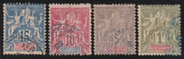 Madagascar   .  Y&T   .    4 Timbres   .      O     .      Oblitéré - Oblitérés